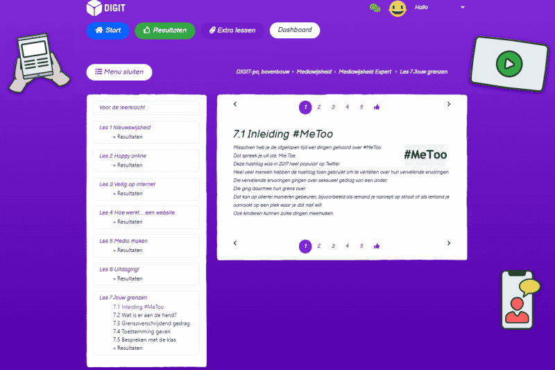 DIGIT Po Mediawijsheid Expert Les 7 Jouw Grenzen