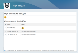 Behaalde Badges Gamification - nu beschikbaar voor studenten